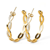 Brinco de Argola Entrelaçada Banhada a Ouro 18K | BELLORIE