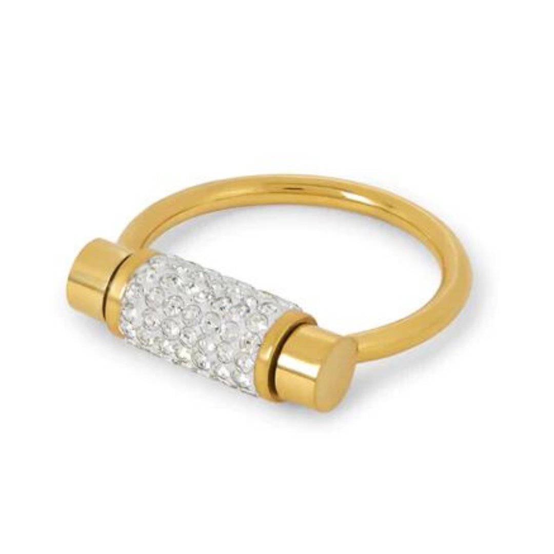 Anel Luma com Zircônia Banhado a Ouro 18k | BELLORIE