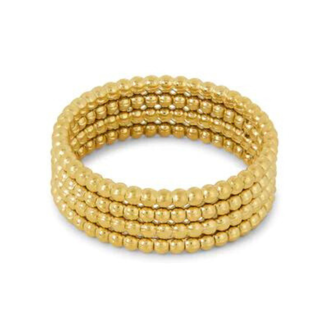 Anel Minimalista Bolinhas Banhado a Ouro 18K | BELLORIE