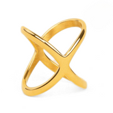 Anel X Banhado Ouro 18k | BELLORIE