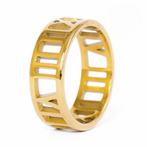 Anel Numeral Romano Banhado a Ouro 18K | BELLORIE