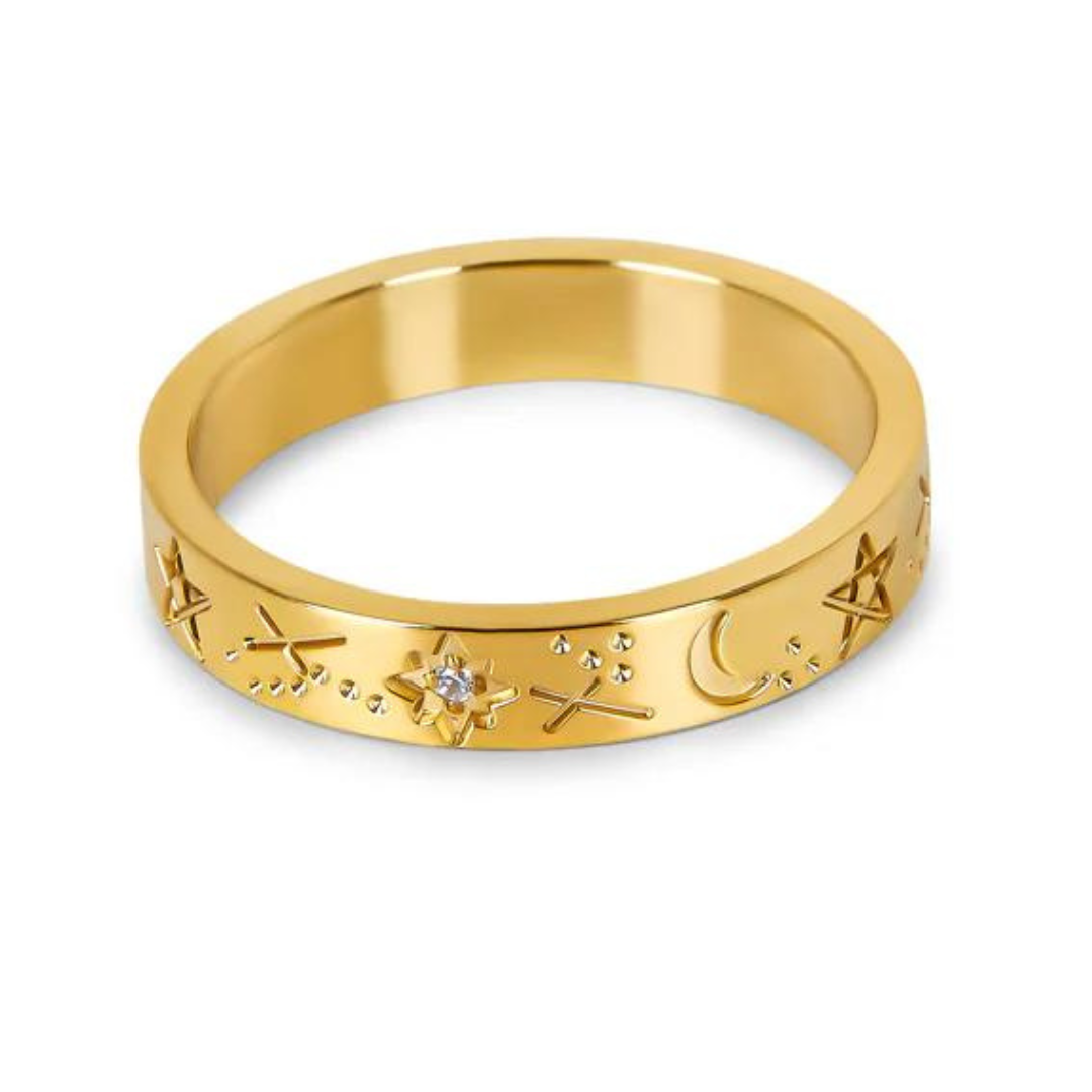 Anel Galáxia Banhado a Ouro 18K | BELLORIE