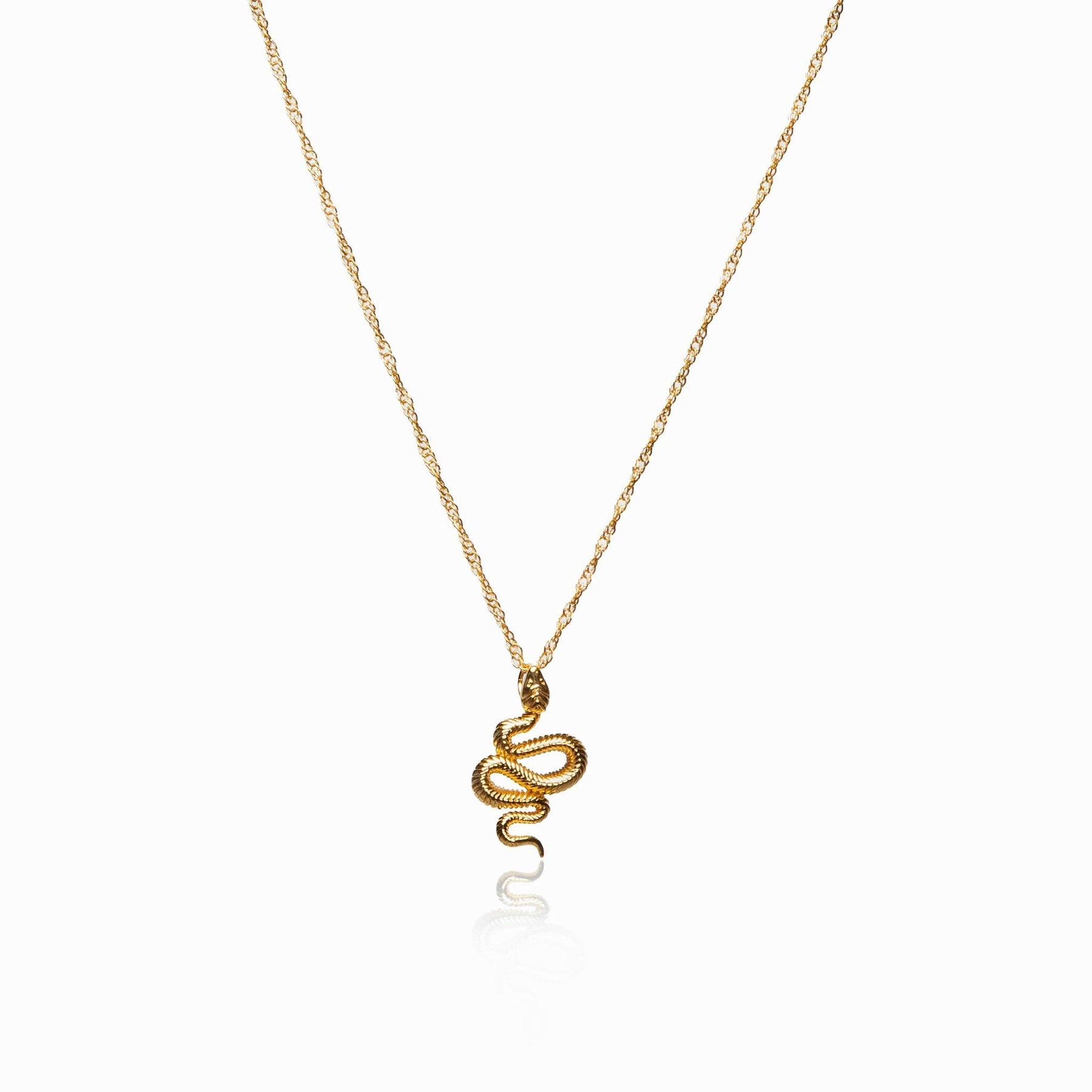 Colar Pingente de Cobra Dourado Banhado a Ouro 18K | BELLORIE