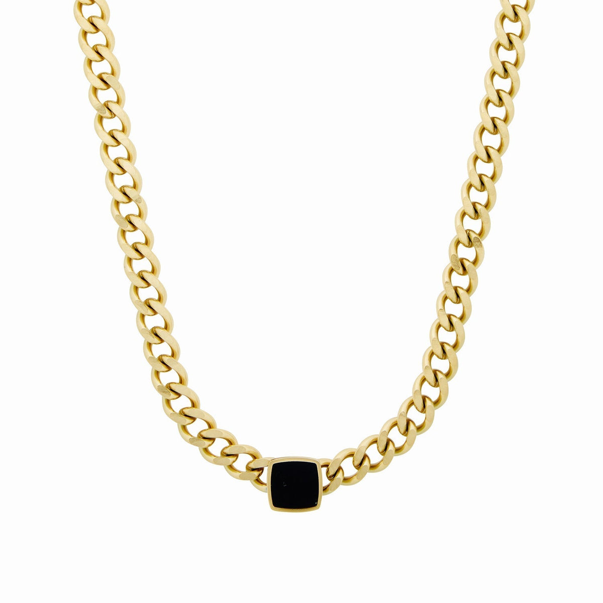 Colar com Pedra Onix Quadrada Bellorie