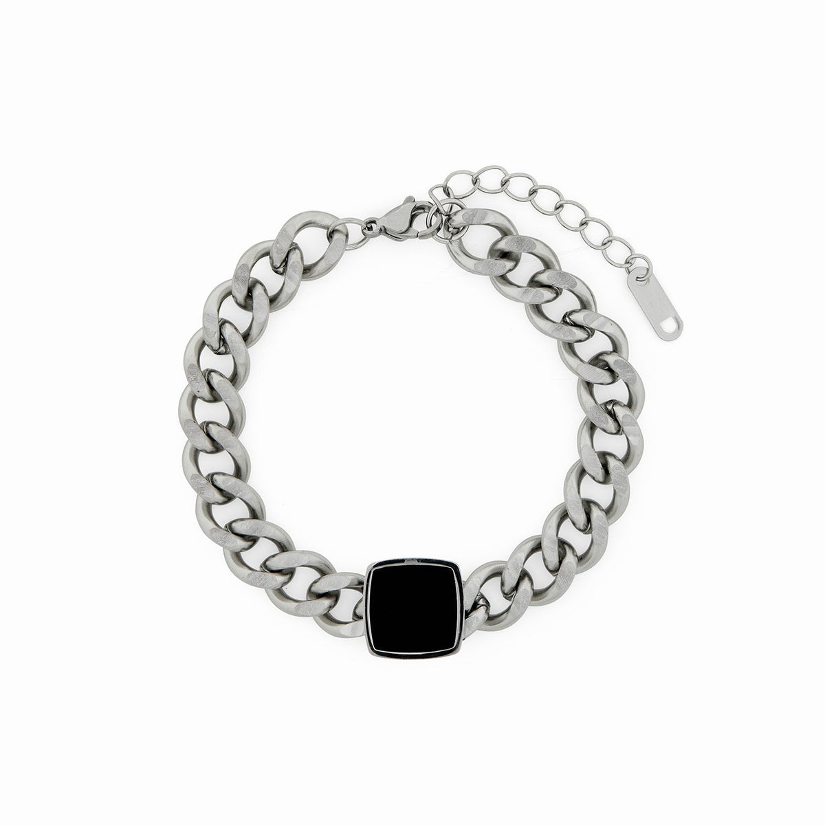 Pulseira Grossa com Pedra de Onix Bellorie