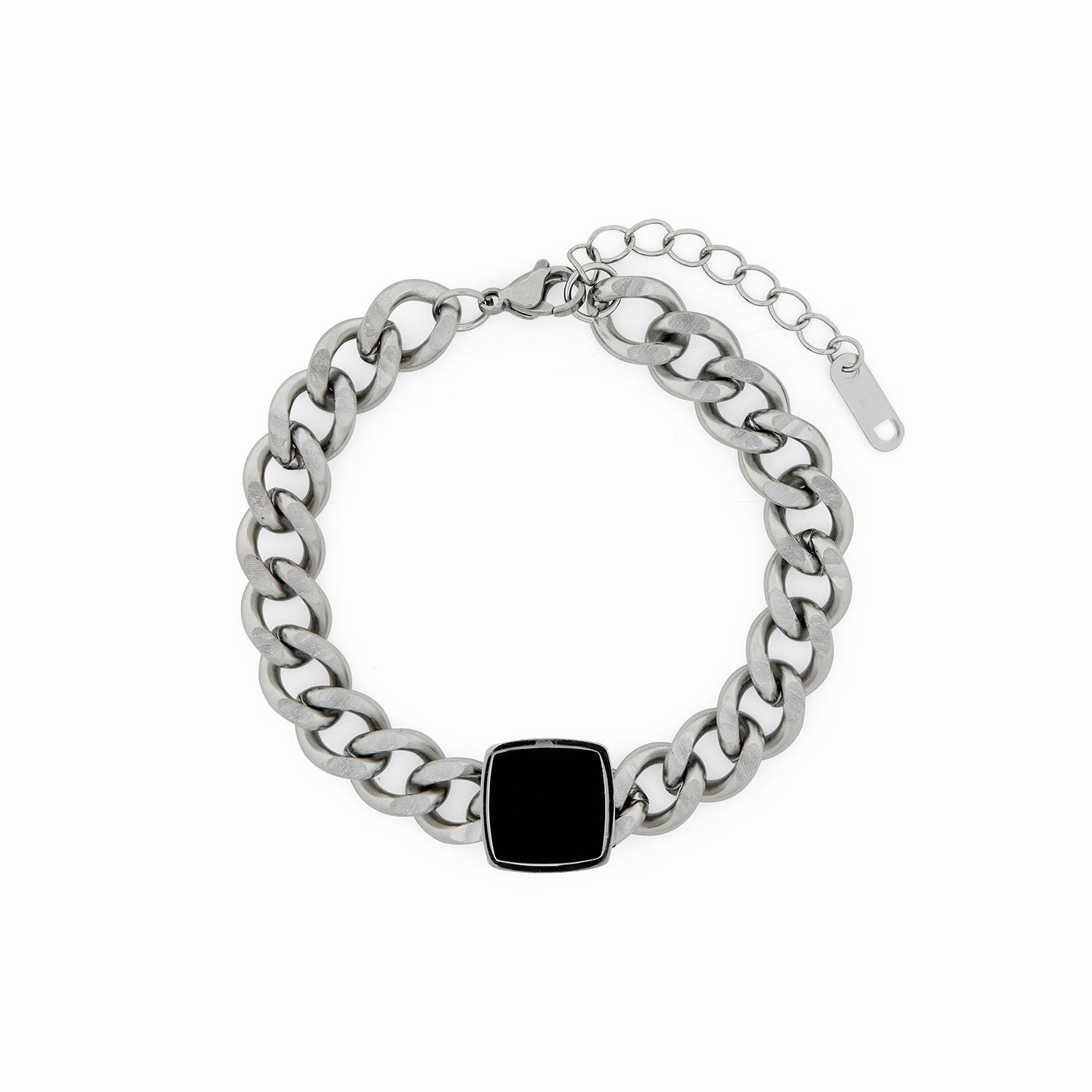 Pulseira Grossa com Pedra de Onix | BELLORIE