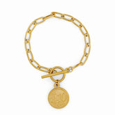 Pulseira 10 Centavos Banhado a Ouro 18k | BELLORIE