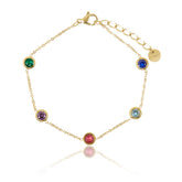 Pulseira com Zircônias Coloridas | BELLORIE