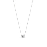 Colar Pingente Quadrado com Zircônia Prata | BELLORIE
