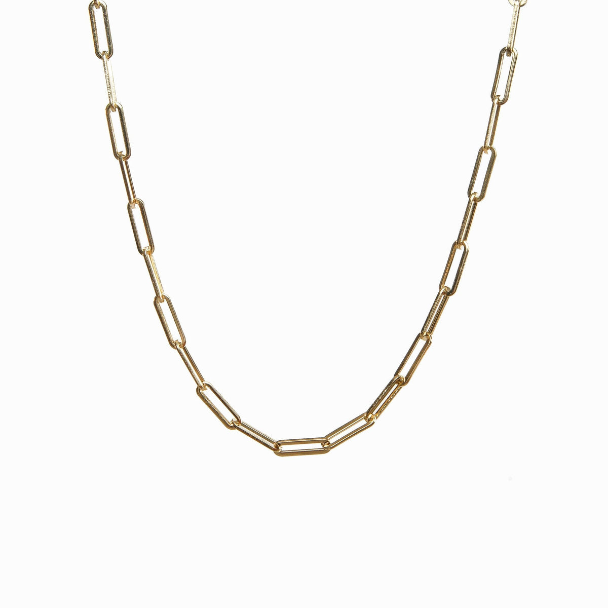 Colar de Corrente de Clipe Banhado a Ouro 18K Bellorie