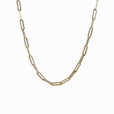 Colar de Corrente de Clipe Banhado a Ouro 18K | BELLORIE