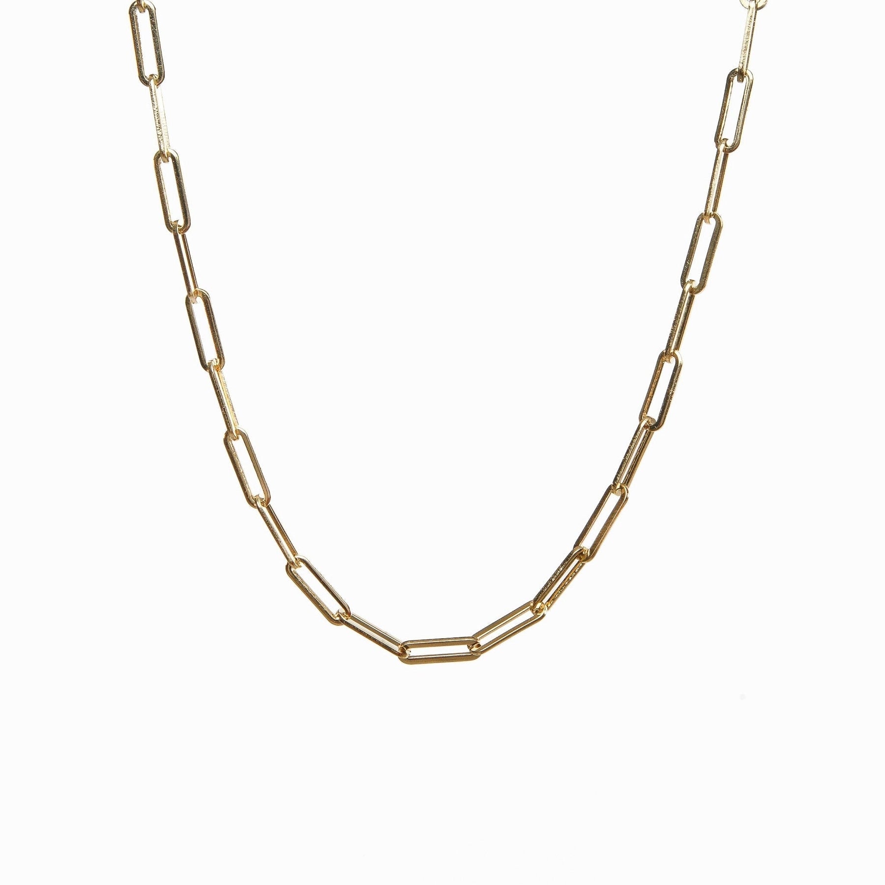 Colar de Corrente de Clipe Banhado a Ouro 18K | BELLORIE