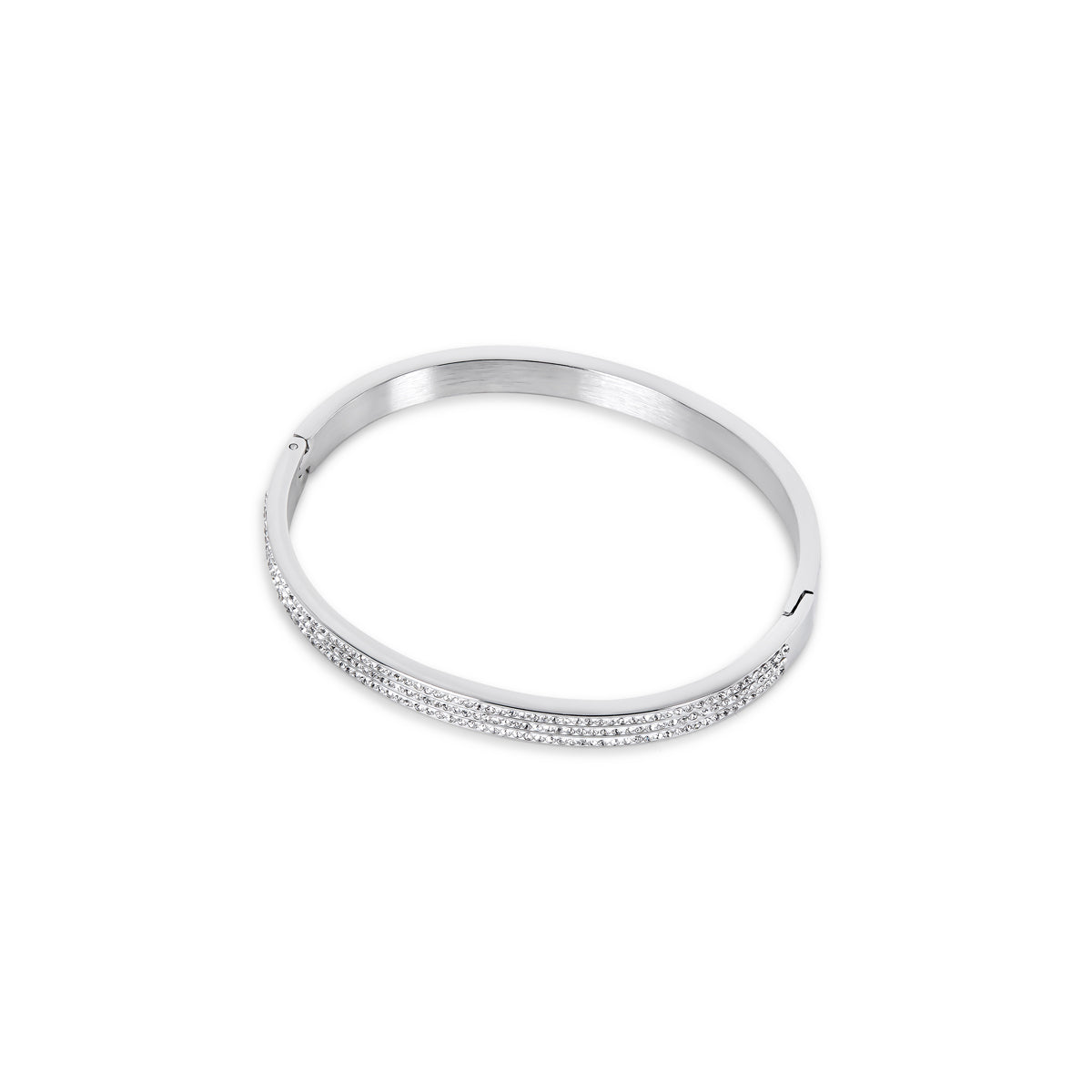 Pulseira Cravejada com Zircônia Prata | BELLORIE
