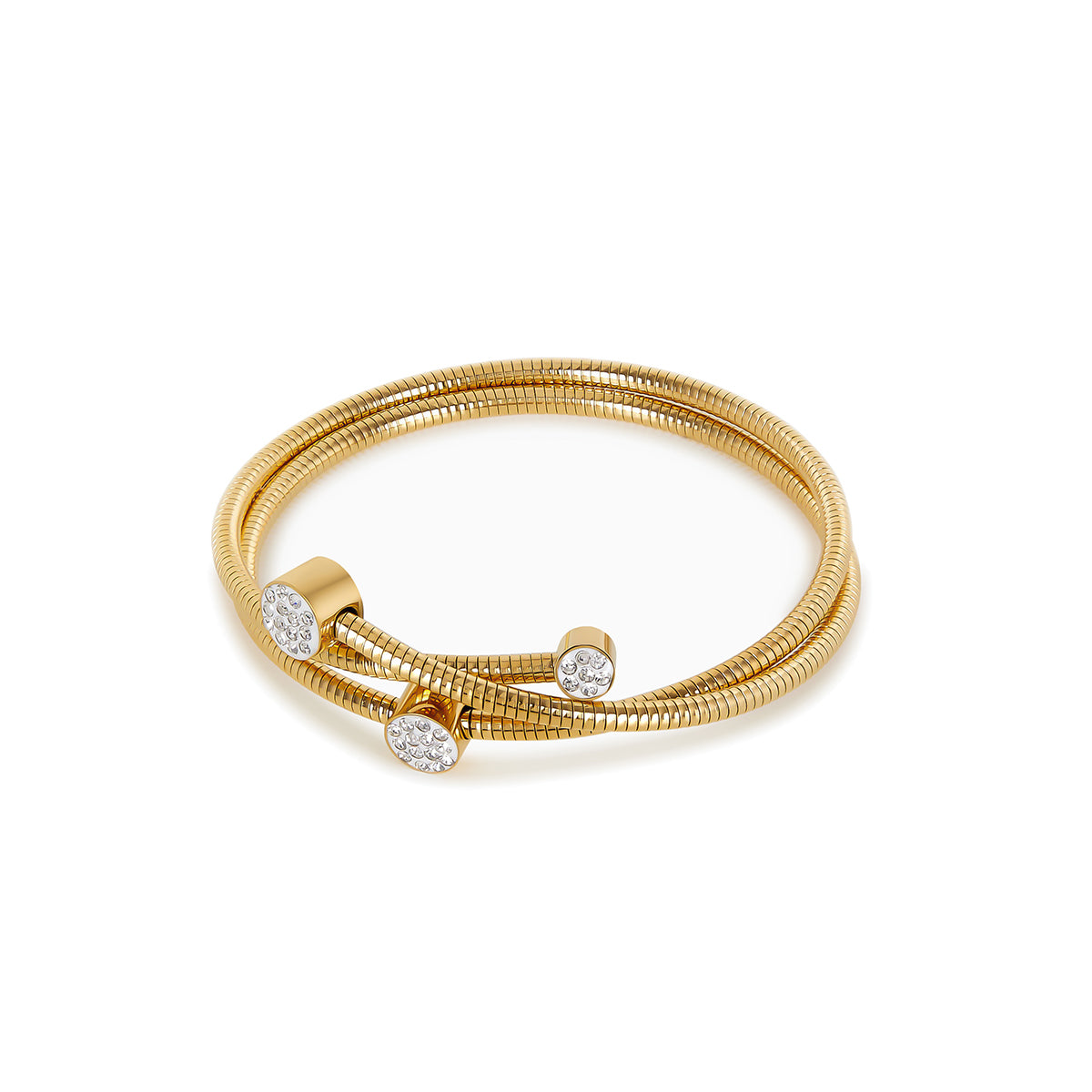 Bracelete Espiral com Pedras de Zircônia | BELLORIE