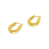 Brincos Argola Torcido Banhado a Ouro 18k | BELLORIE