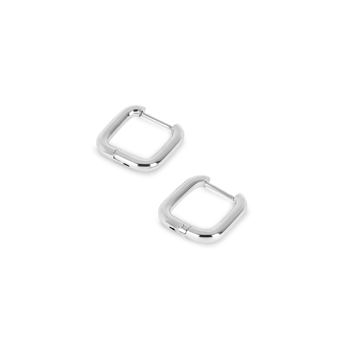 Brinco de Argola Quadrado Prata | BELLORIE