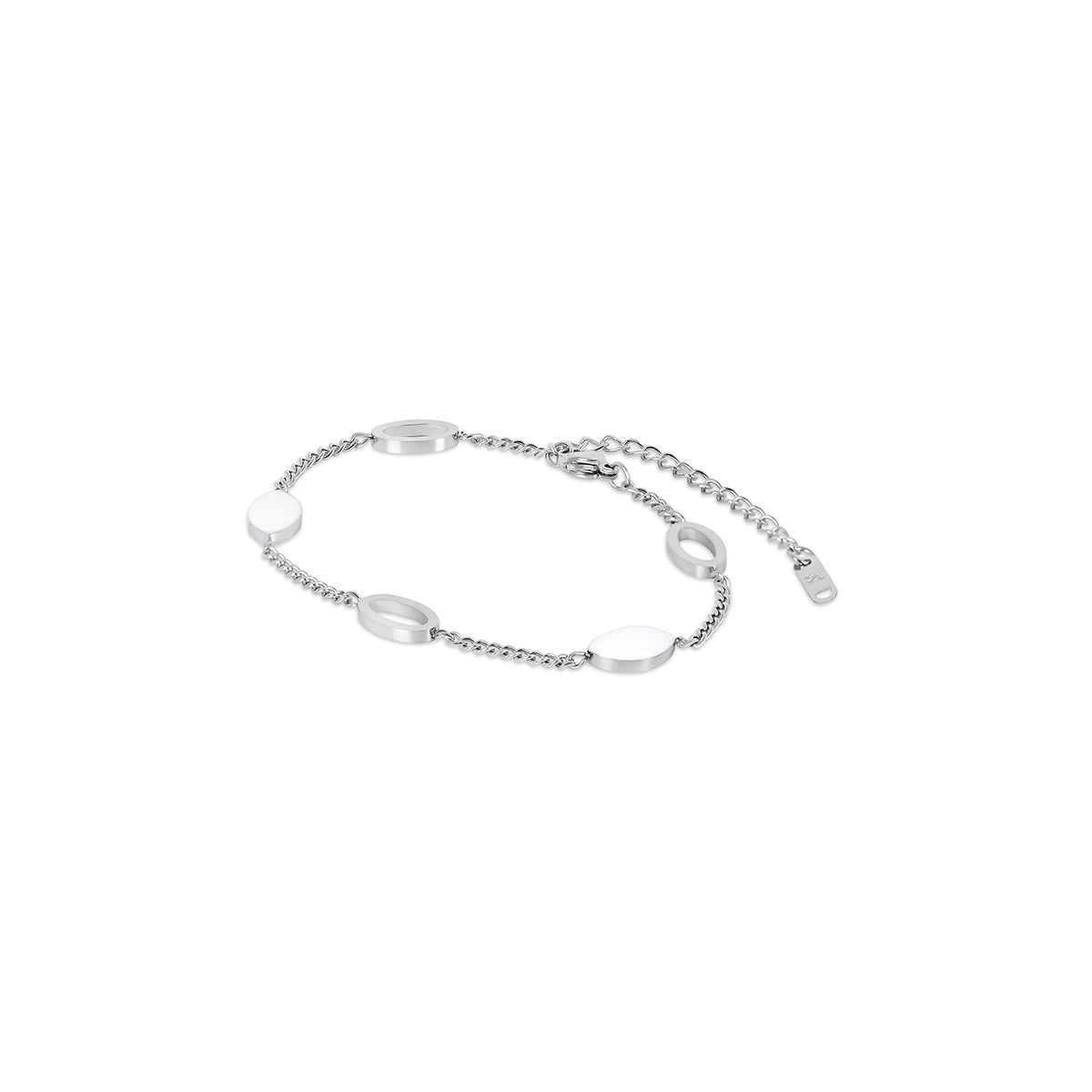 Pulseira Angellica Oval Prata | BELLORIE