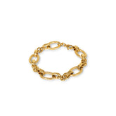 Pulseira de Corrente Texturizada Banhada a Ouro 18k | BELLORIE