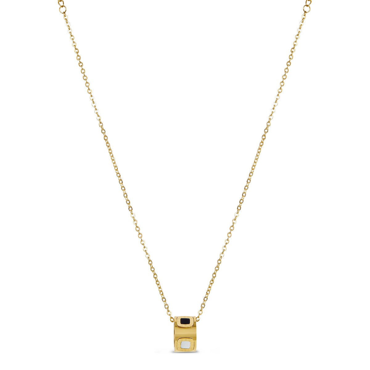 Colar de Pedra Monocrômico Banhado a Ouro 18K | BELLORIE