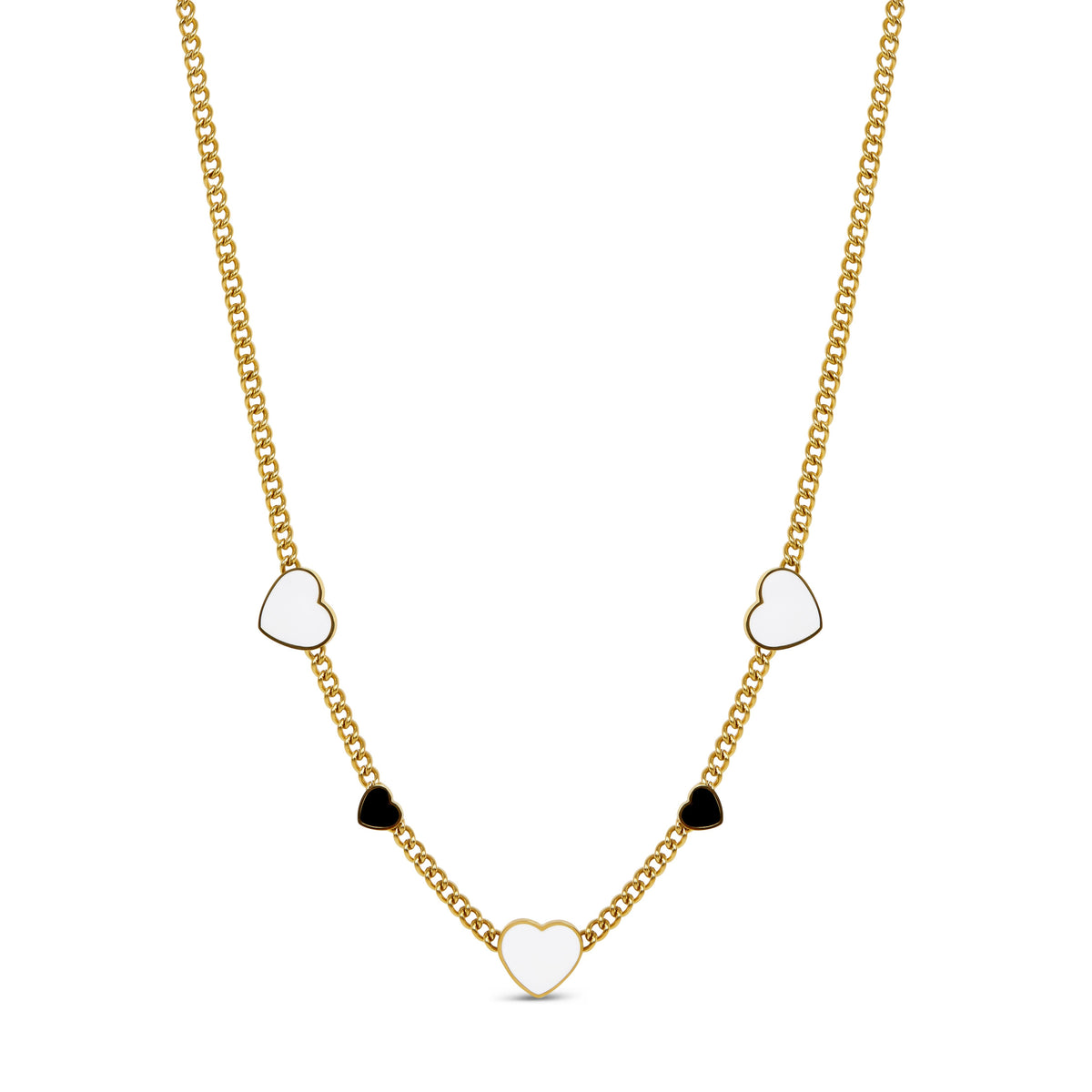 Colar com Corações Banhado a Ouro 18K Bellorie