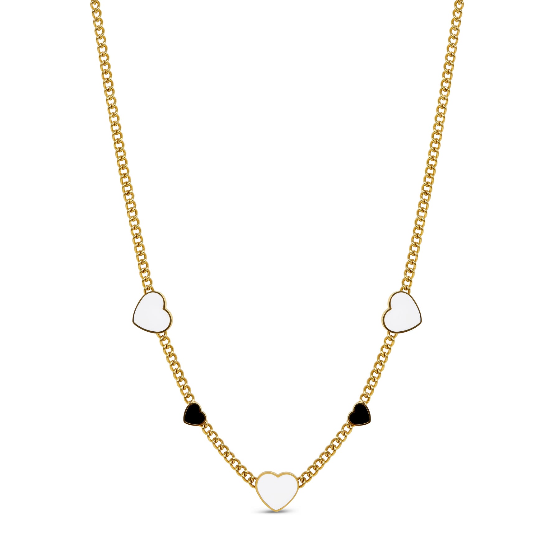 Colar com Corações Banhado a Ouro 18K | BELLORIE