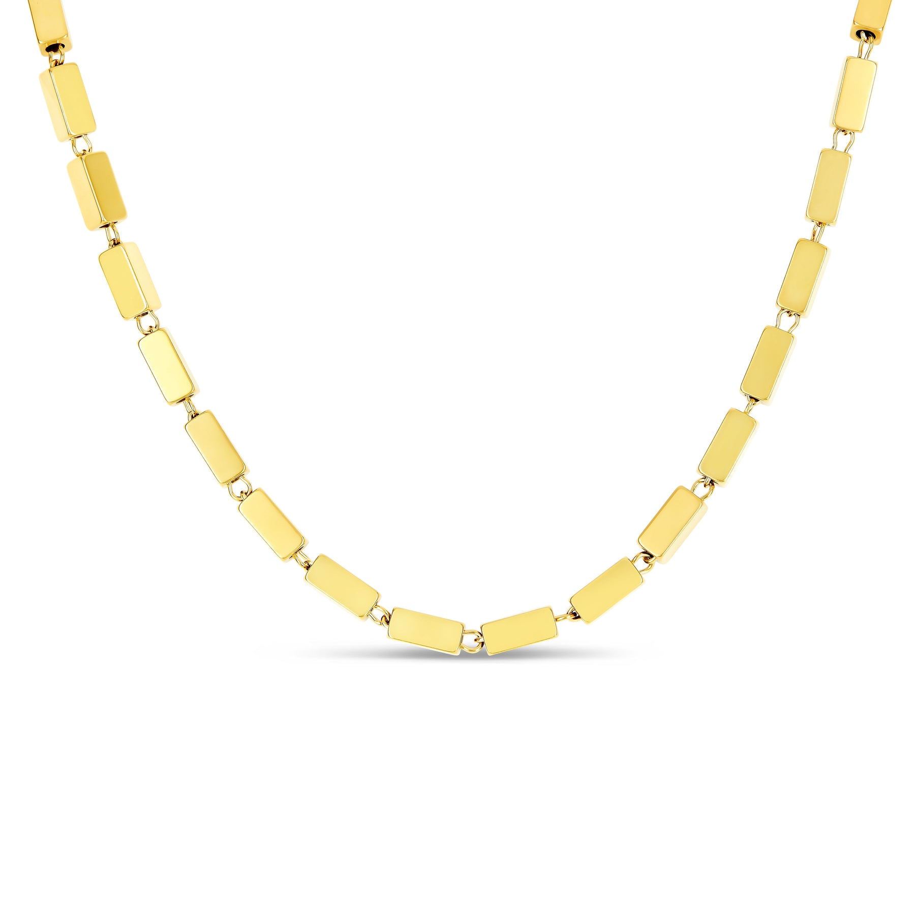 Colar Charme Retangular Banhado a Ouro 18K | BELLORIE