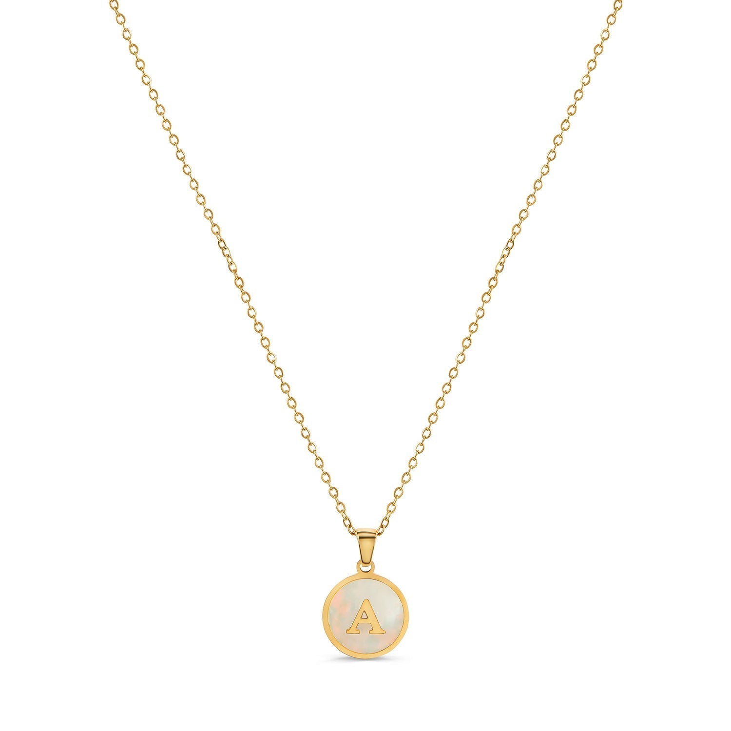 Colar de Inicial de Mármore Banhado Ouro 18K | BELLORIE