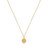 Colar Inicial Hexagonal Banhado a Ouro 18k | BELLORIE
