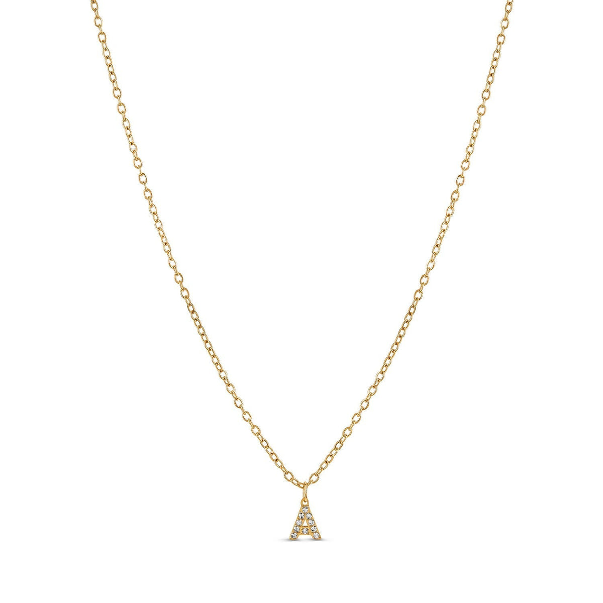 Colar de Inicial de Banhado a Ouro 18K Bellorie