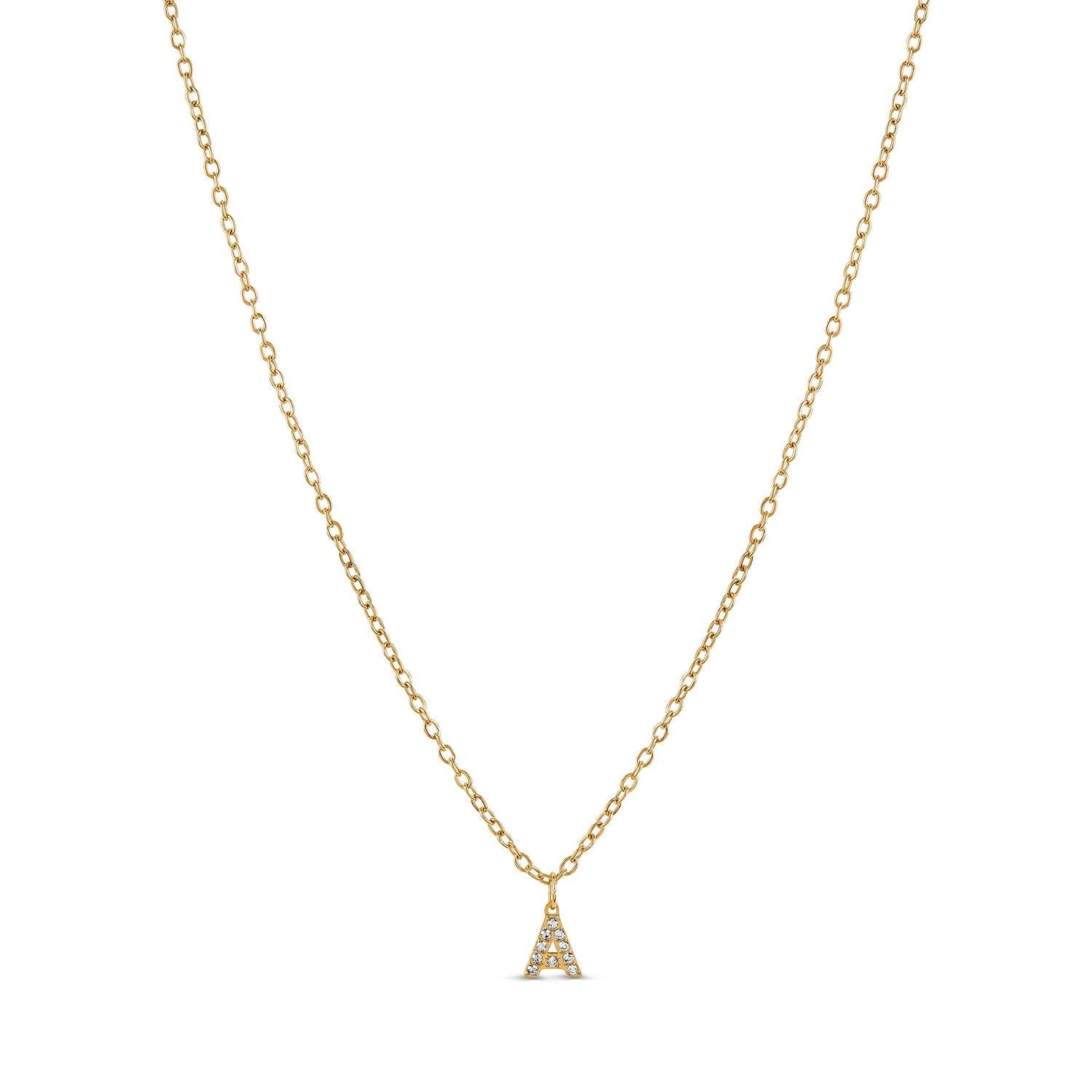 Colar de Inicial de Banhado a Ouro 18K | BELLORIE