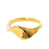 Anel de Curva Banhado a Ouro 18k | BELLORIE