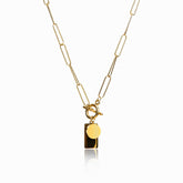 Colar Com Pingente Duplo Banhado a Ouro 18k | BELLORIE