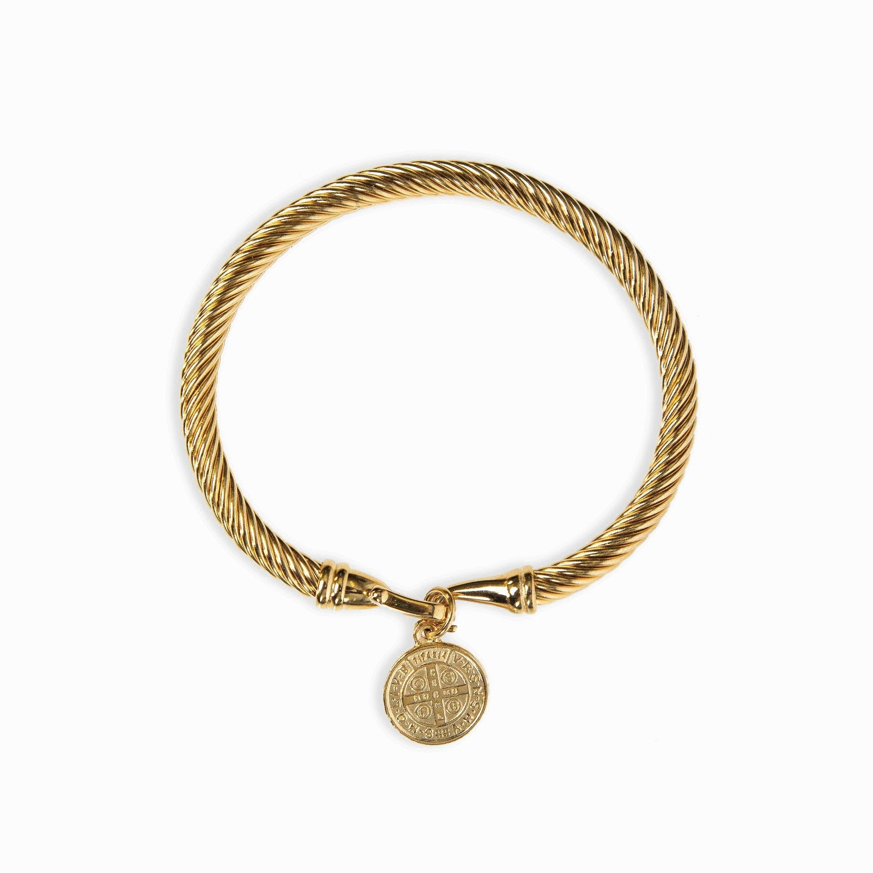 Bracelete com Pingente de São Bento Banhado a Ouro 18k | BELLORIE