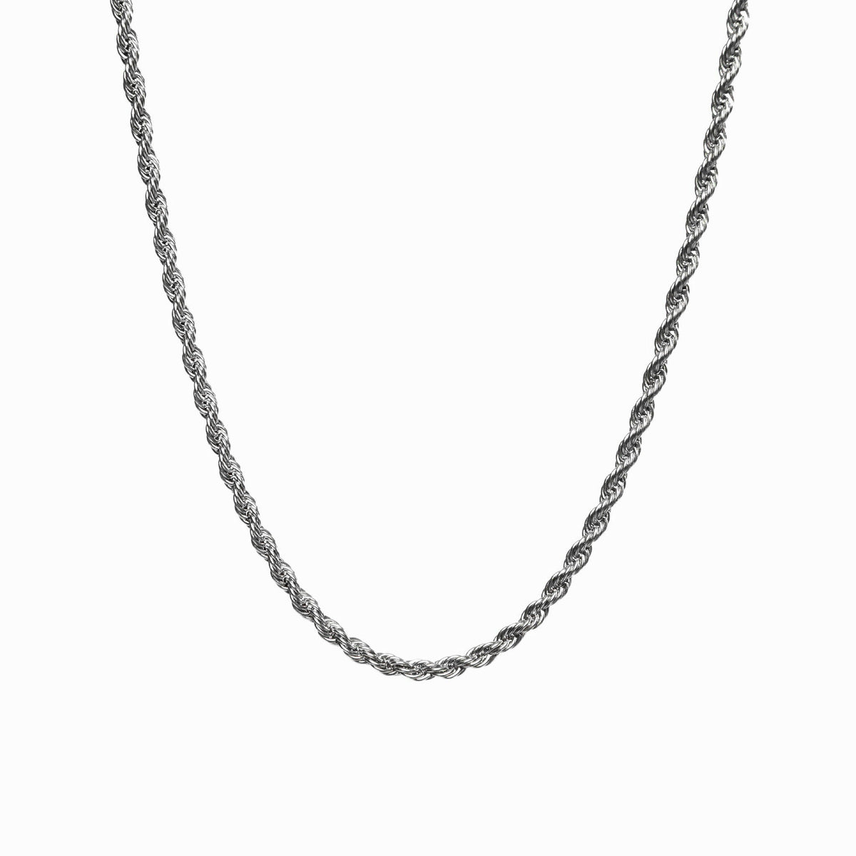 Colar de Corrente de Corda Prata | BELLORIE