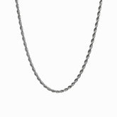 Colar de Corrente de Corda Prata | BELLORIE