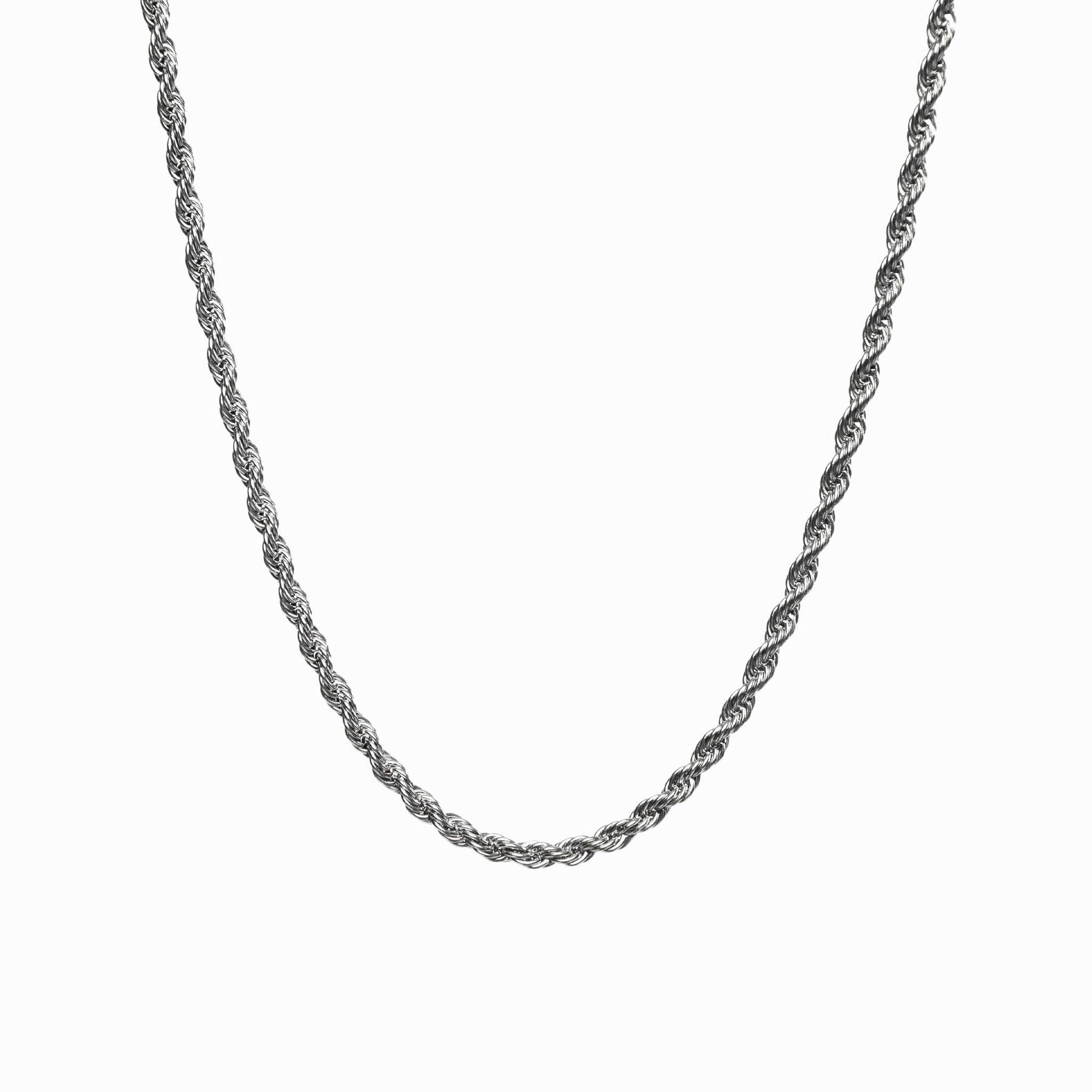 Colar de Corrente de Corda Prata | BELLORIE