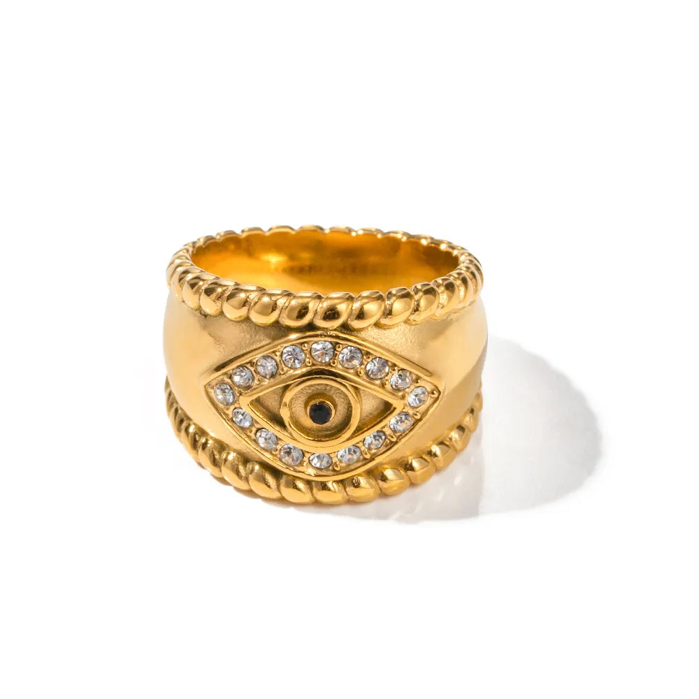 Anel Luxe Olho Grego com Zircônia | BELLORIE