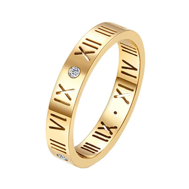 Anel Romano Banhado em Ouro 18k | BELLORIE
