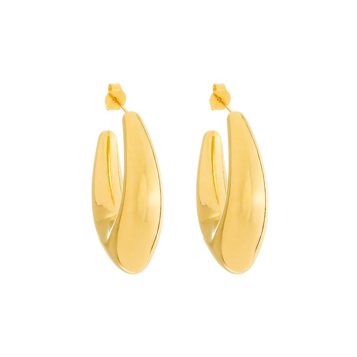 Brinco em Ouro 24K Concha Orgânica – Bellorie