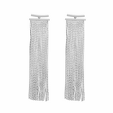 Brinco em Ouro Branco Franja – Bellorie