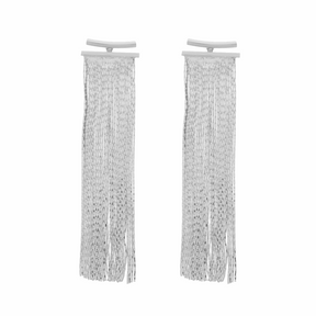 Brinco em Ouro Branco Franja – Bellorie