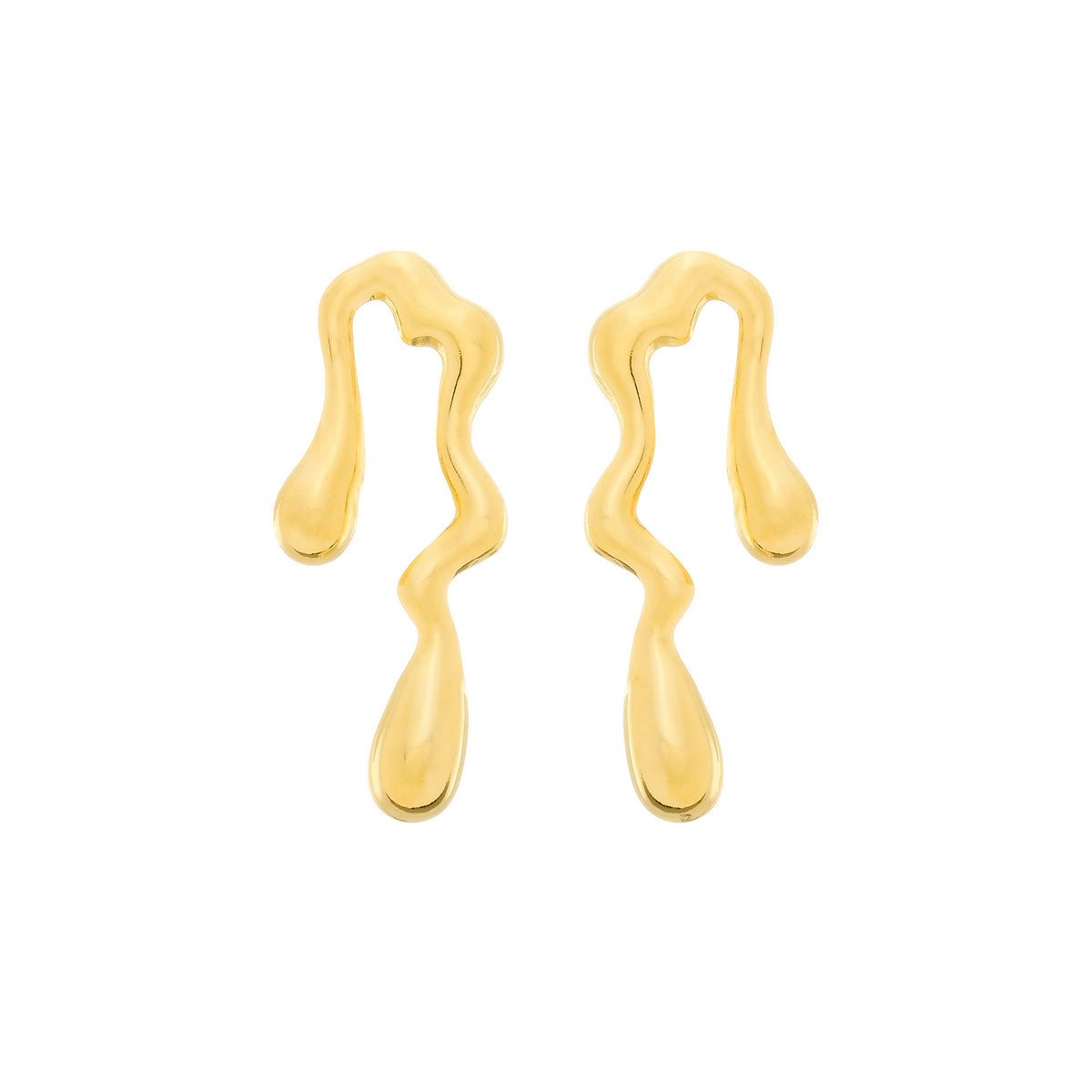 Brinco em Ouro 24K Gota Orgânica – Bellorie