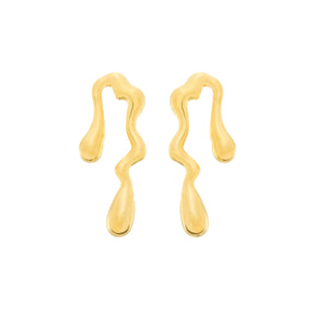 Brinco em Ouro 24K Gota Orgânica – Bellorie