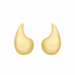 Brinco em Ouro 24K Gota Curvada Grande – Bellorie