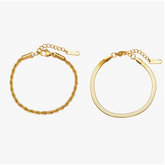 Kit Pulseira em Camadas Banhado a Ouro 18K | BELLORIE