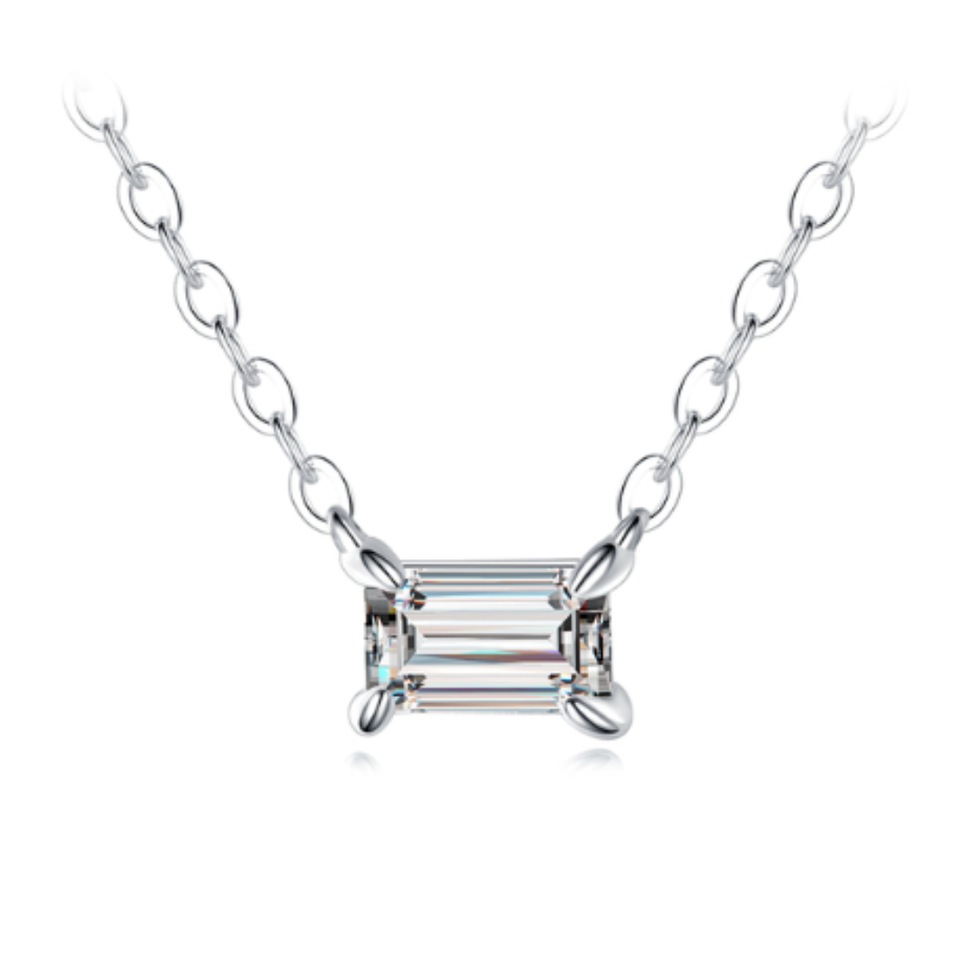 Colar em Prata 925 com Cristal de Zircônia + Brinde | BELLORIE