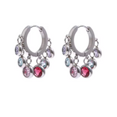 Brinco Argola Prata com Zircônia Coloridas | BELLORIE