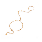 Pulseira de Dedo Coração com Zircônia Banhado a Ouro 18K | BELLORIE