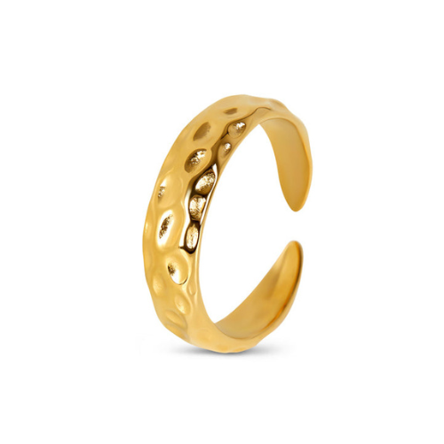 Anel Irregular Ajustável Banhado a Ouro 18K | BELLORIE