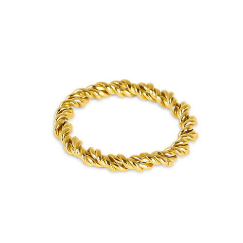 Anel Espiral Banhado a ouro 18K | BELLORIE